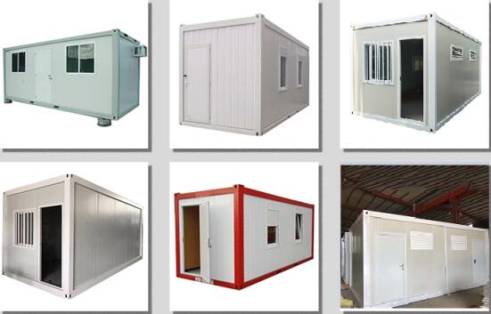 Prefabricated portable container toilet and shower container
