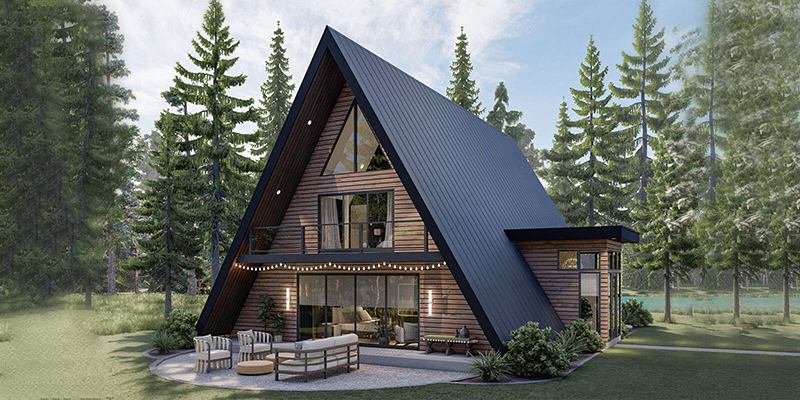 Two Floors A Frame House Building