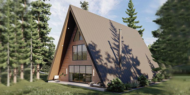 Two Floors A Frame House Building